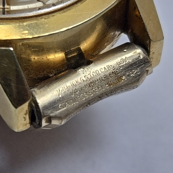 Womens Vintage Benrus Manual Wind Watch 10k R.G.F Stretch Band Runs Unique Retro - Picture 11 of 11